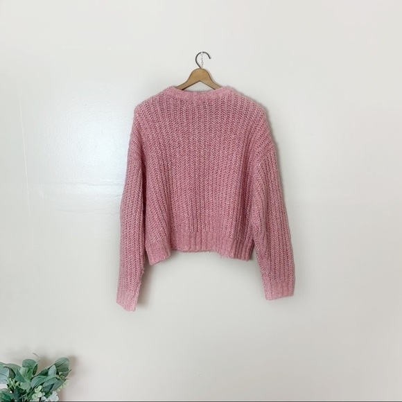 [American Eagle] Light Pink Cozy Chunky Knit Pullover Sweater - Picture 6 of 7